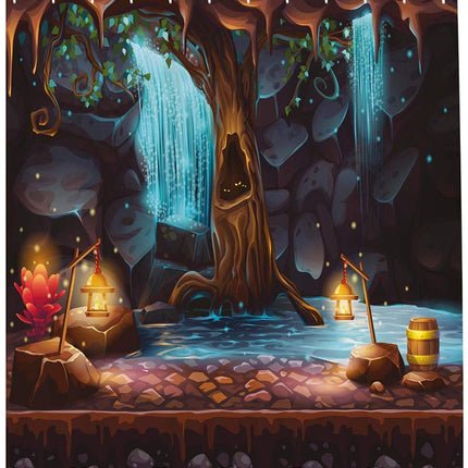 Tenda da doccia foresta albero magico