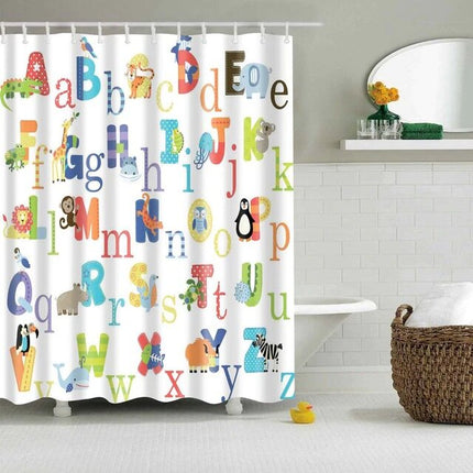 Tenda doccia per bambini alfabeto animali