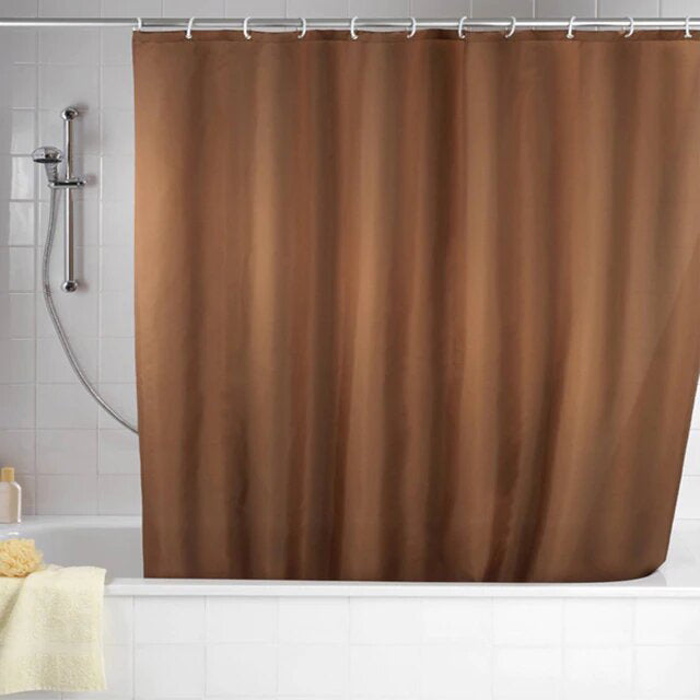 Tenda da doccia beige e cioccolato
