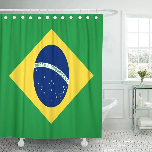 Tenda da doccia bandiera del Brasile