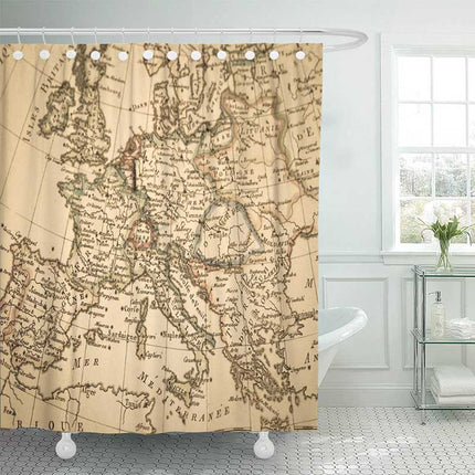 Tenda da doccia mappa antica Europa