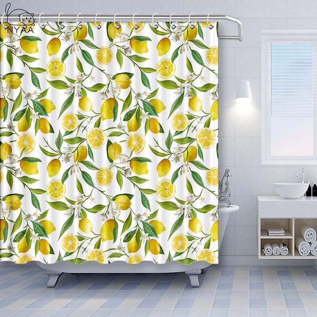 Tenda da doccia con fantasia limoni