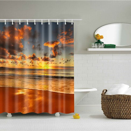 Tenda da doccia stampa tramonto oceano