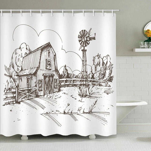 Tenda da Doccia Disegno Fattoria Schizzo