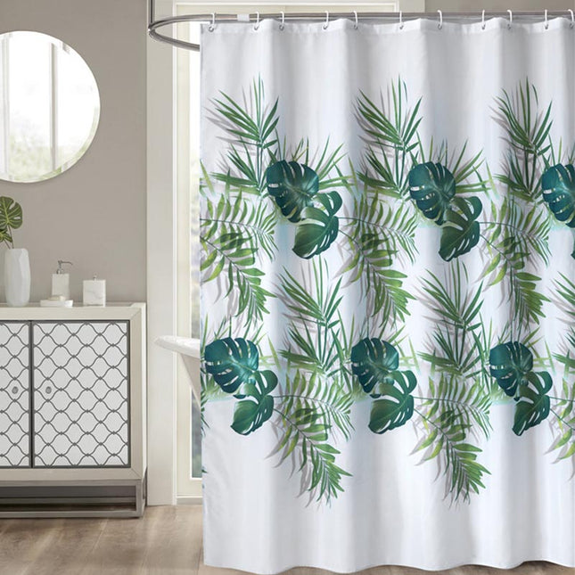 Tenda doccia con foglie di palma