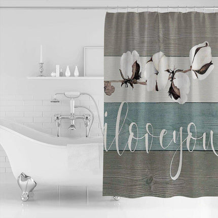 Tenda da Doccia Shabby Fiori di Cotone