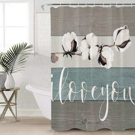 Tenda da Doccia Shabby Fiori di Cotone