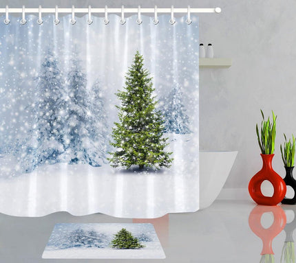 Tenda da Doccia Foresta Innevata Invernale