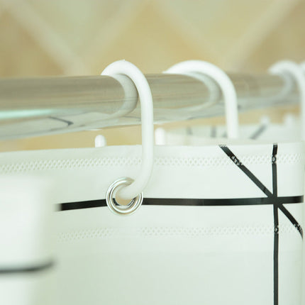 Tenda doccia design con motivo geometrico