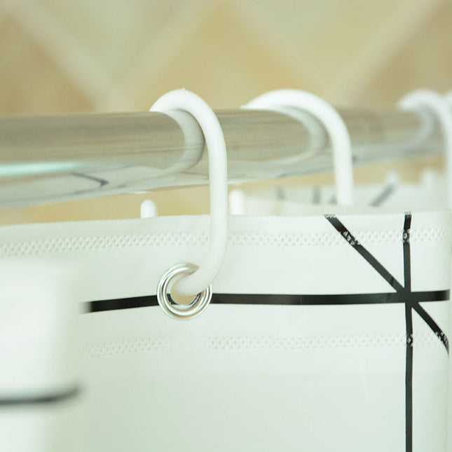 Tenda doccia design con motivo geometrico