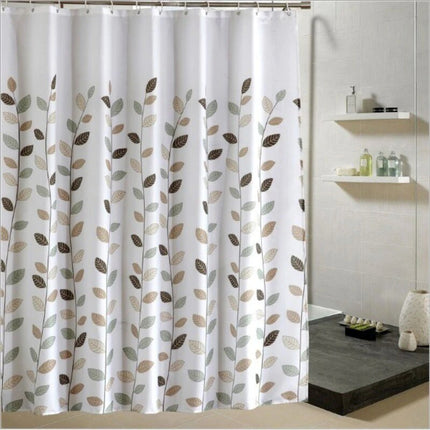 Tenda doccia impermeabile motivo foglie