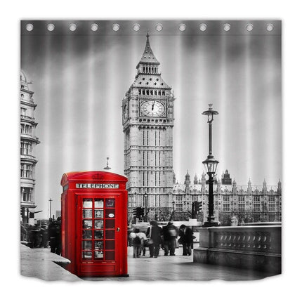 Tenda doccia Londra con cabina rossa