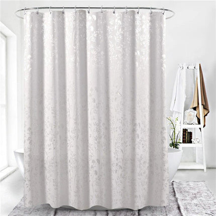 Tenda doccia tessuto jacquard floreale
