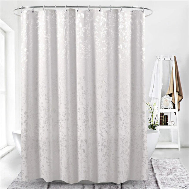 Tenda doccia tessuto jacquard floreale