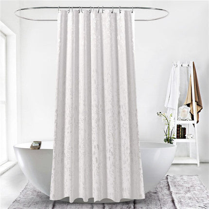 Tenda doccia tessuto jacquard floreale