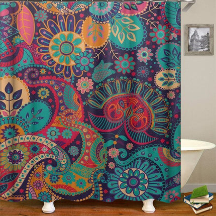 Tenda da doccia stile psichedelico floreale