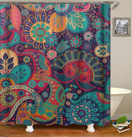 Tenda da doccia stile psichedelico floreale