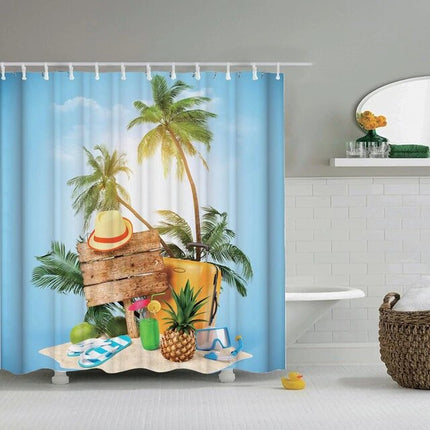 Tenda da doccia a tema viaggio