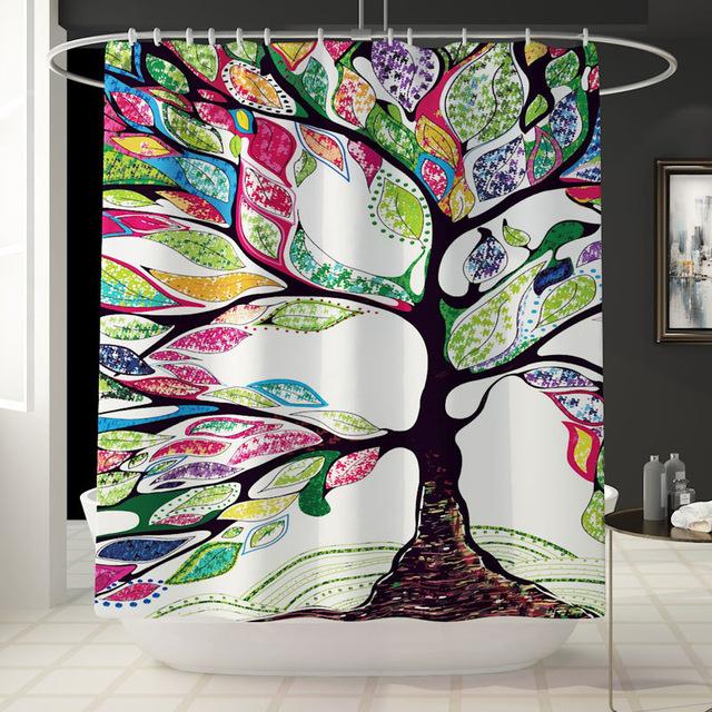 Tenda da doccia con albero della vita