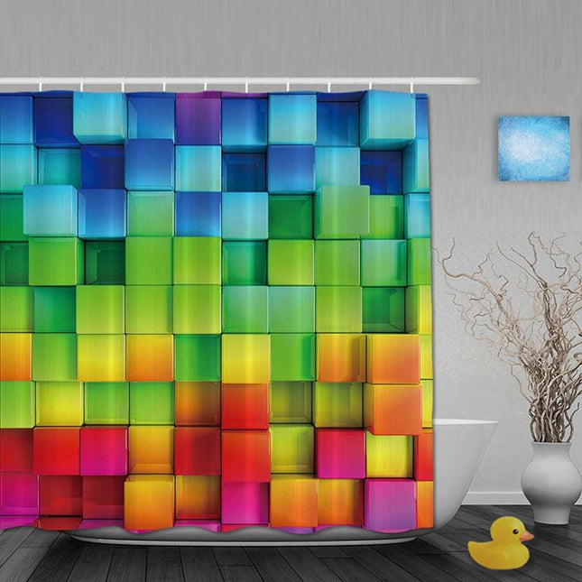 Tenda da doccia design arcobaleno 3D