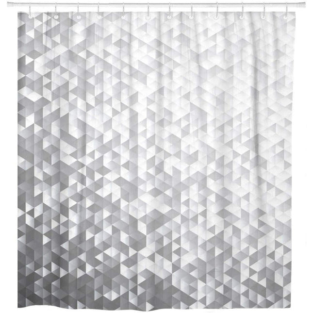 Tenda da doccia geometrica color argento