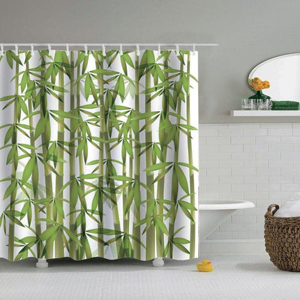 Tenda da Doccia Trasparente Motivo Bambù