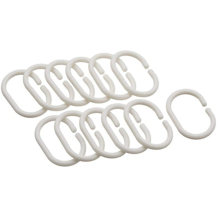 Tenda doccia a righe beige e bianche