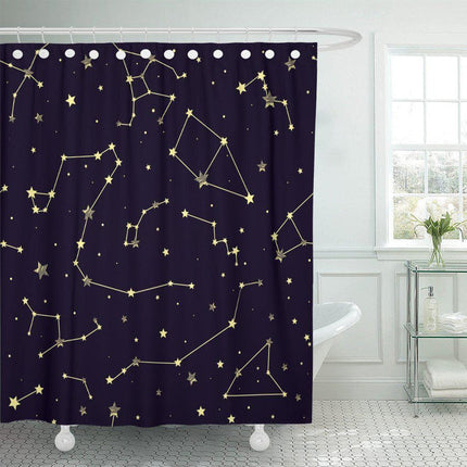 Tenda da doccia con mappa celeste