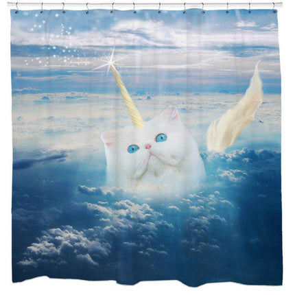 Tenda da doccia gatto unicorno magico