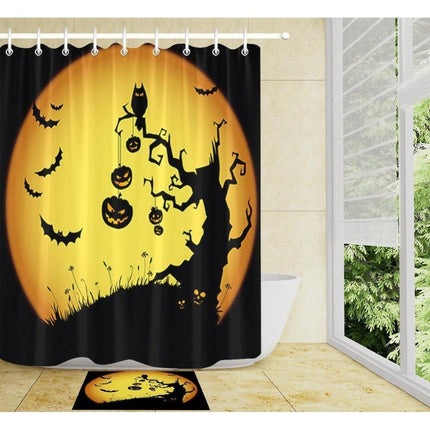 Tenda da doccia tema Halloween pipistrelli