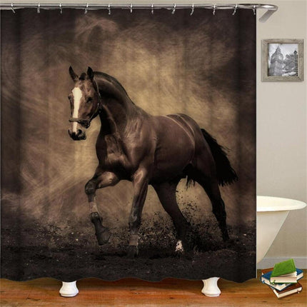 Tenda da doccia con stampa cavallo