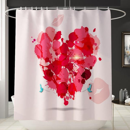 Tenda da doccia con cuore moderno