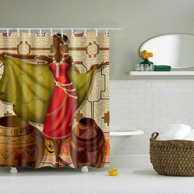 Tenda da doccia design astratto etnico