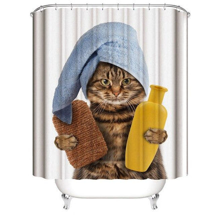 Tenda da doccia divertente con gatto