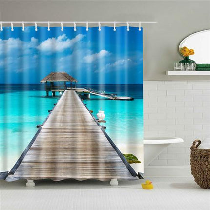Tenda da doccia mare acqua turchese
