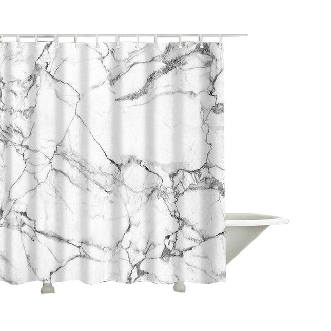 Tenda doccia con stampa effetto marmo