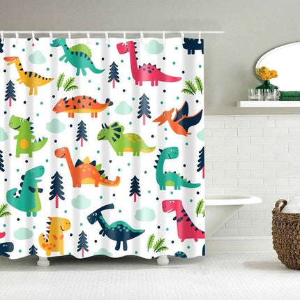 Tenda Doccia Dinosauri Cartone per Bambini