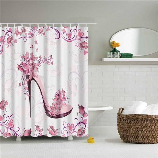 Tenda doccia femminile con scarpa tacco