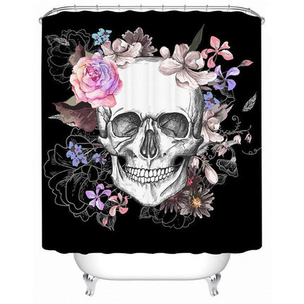Tenda da Doccia Gotica con Teschio