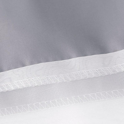 Tenda doccia moderna grigia e bianca