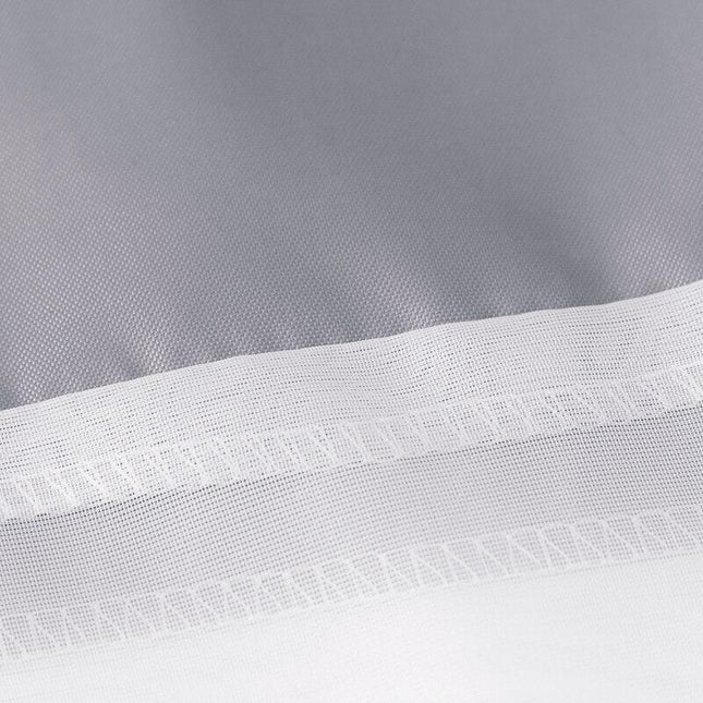 Tenda doccia moderna grigia e bianca