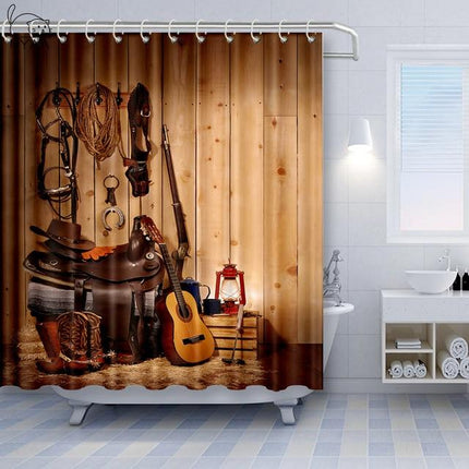 Tenda da doccia stile country western