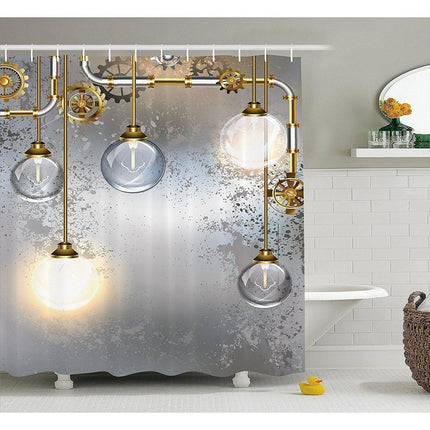 Tenda doccia design stile steampunk