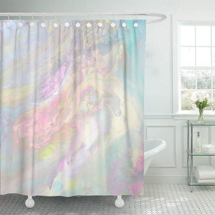 Tenda doccia con effetto marmo iridescente
