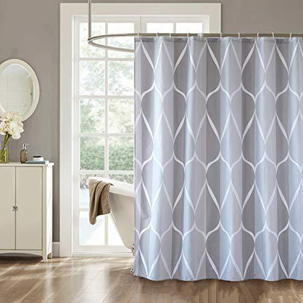 Tenda doccia lavabile motivo geometrico grigio