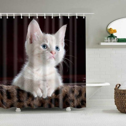 Tenda da doccia con gattino carino