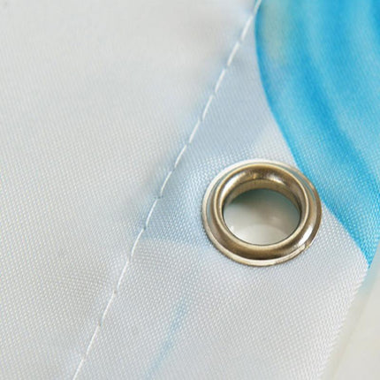 Tenda da doccia effetto mosaico blu