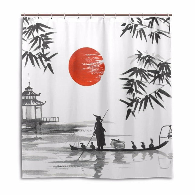 Tenda da doccia in stile giapponese