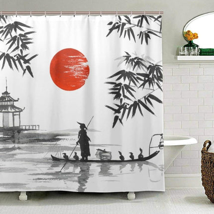 Tenda da doccia in stile giapponese