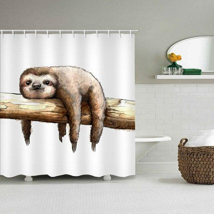 Tenda da doccia con disegno bradipo